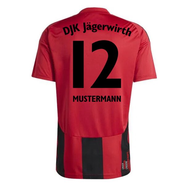 adidas Striped 24 Fan Trikot Rot Schwarz S